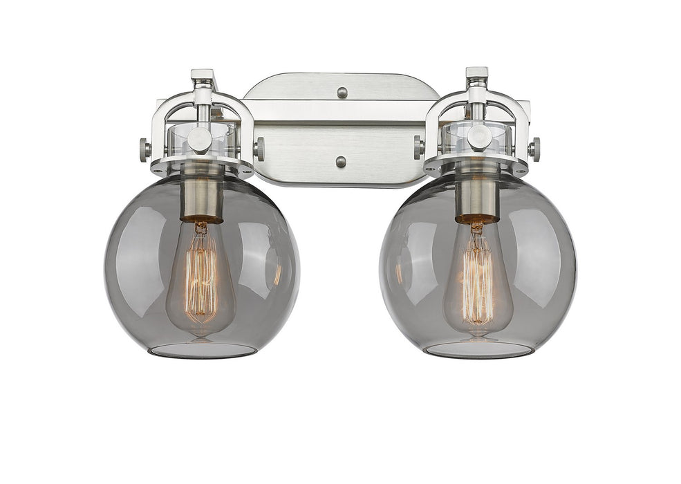 Innovations 410-2W-SN-G410-7SM Two Light Bath Vanity, Brushed Satin Nickel