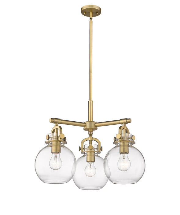 Innovations 410-3CR-BB-G410-7CL Three Light Pendant, Brushed Brass