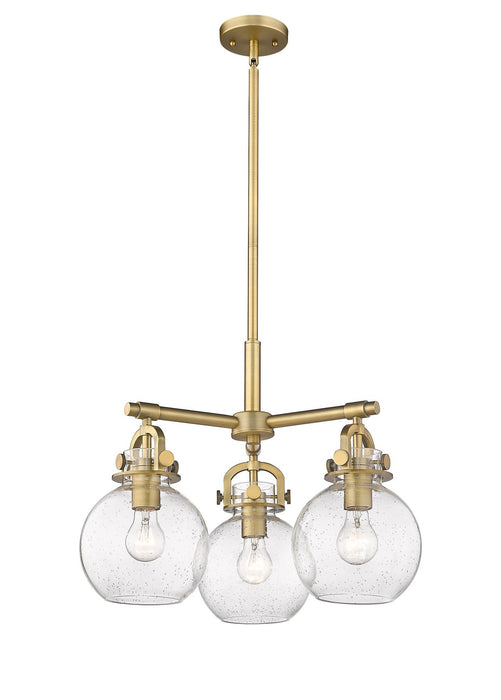 Innovations 410-3CR-BB-G410-7SDY Three Light Pendant, Brushed Brass