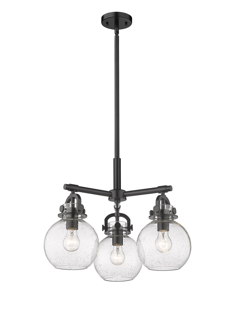 Innovations 410-3CR-BK-G410-7SDY Three Light Pendant, Matte Black