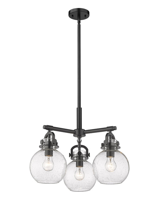 Innovations 410-3CR-BK-G410-7SDY Three Light Pendant, Matte Black