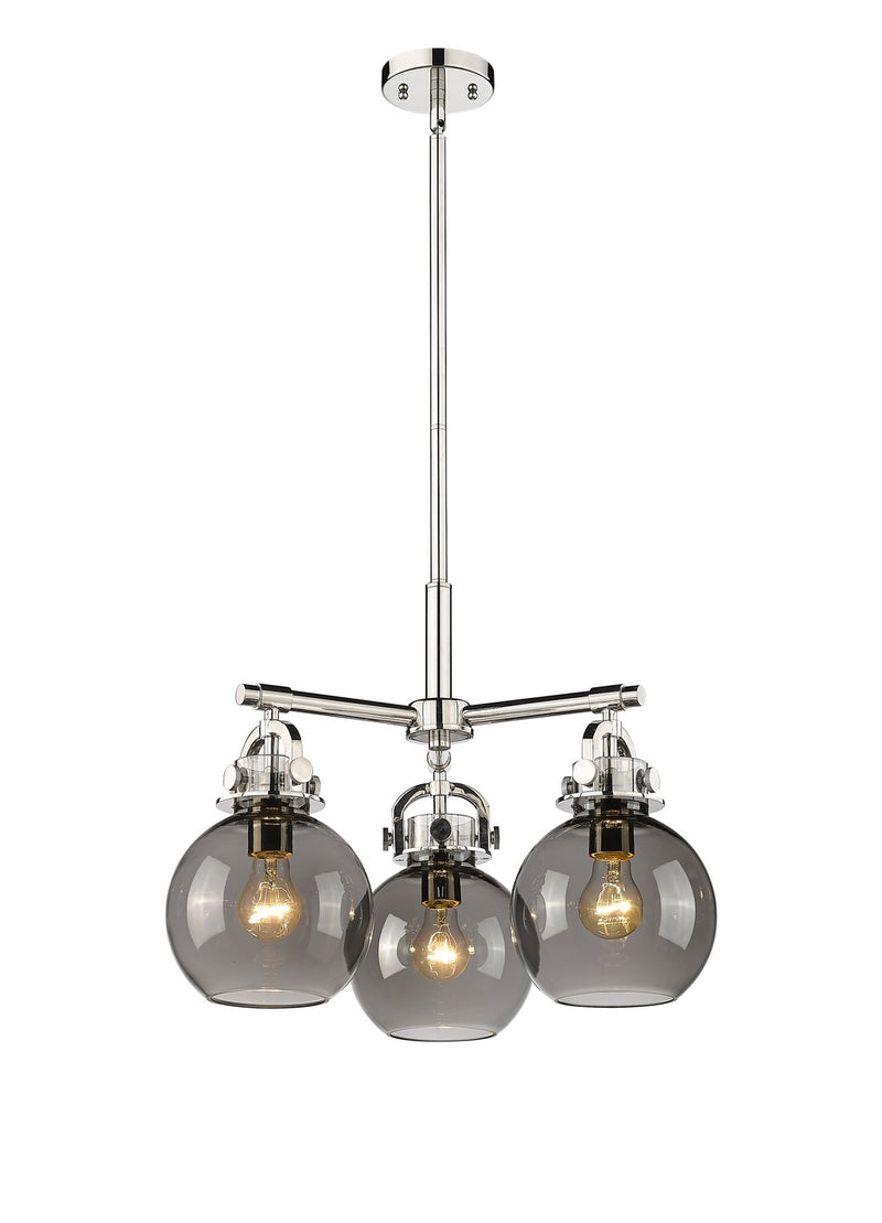 Innovations 410-3CR-PN-G410-7SM Three Light Pendant, Polished Nickel