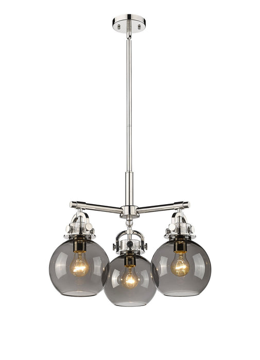 Innovations 410-3CR-PN-G410-7SM Three Light Pendant, Polished Nickel