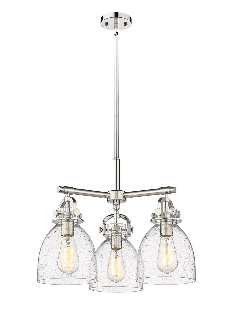 Innovations 410-3CR-PN-G412-7SDY Three Light Pendant, Polished Nickel