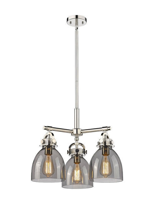 Innovations 410-3CR-PN-G412-7SM Three Light Pendant, Polished Nickel
