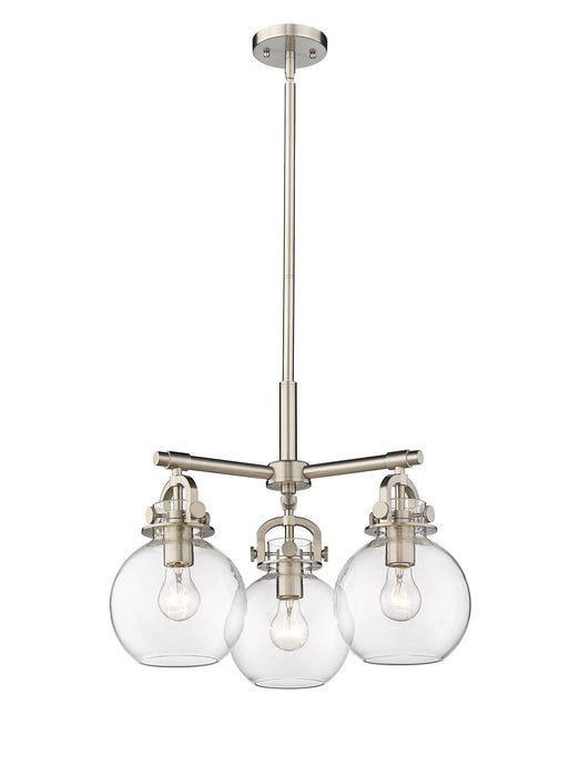 Innovations 410-3CR-SN-G410-7CL Three Light Pendant, Satin Nickel