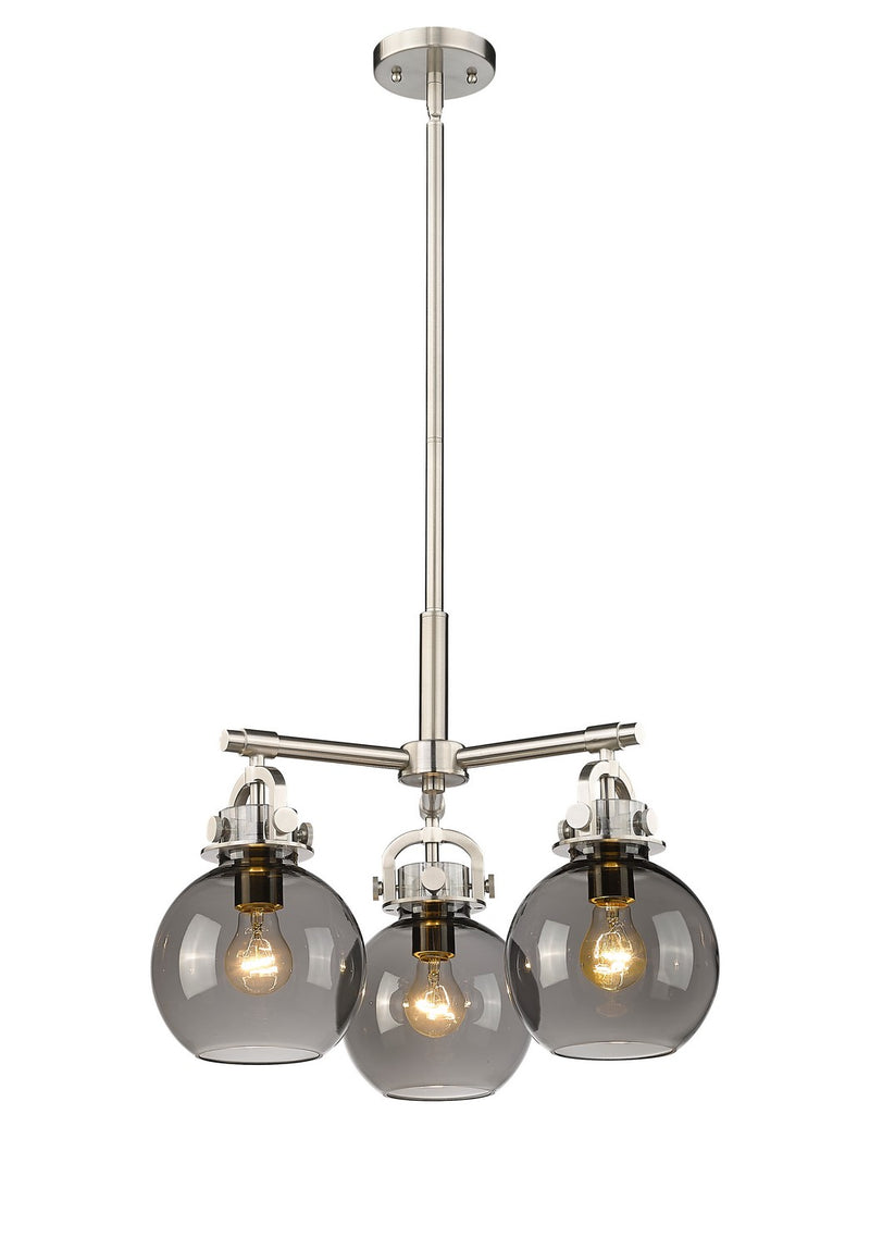 Innovations 410-3CR-SN-G410-7SM Three Light Pendant, Satin Nickel