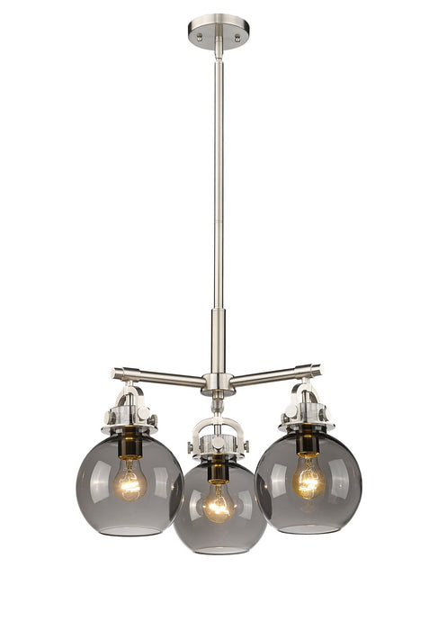 Innovations 410-3CR-SN-G410-7SM Three Light Pendant, Satin Nickel