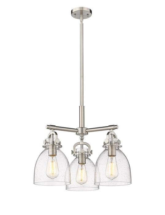 Innovations 410-3CR-SN-G412-7SDY Three Light Pendant, Satin Nickel