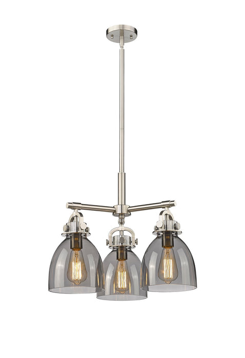 Innovations 410-3CR-SN-G412-7SM Three Light Pendant, Satin Nickel