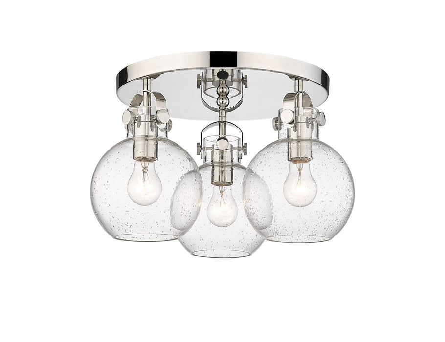Innovations 410-3F-PN-G410-7SDY Three Light Flush Mount, Polished Nickel