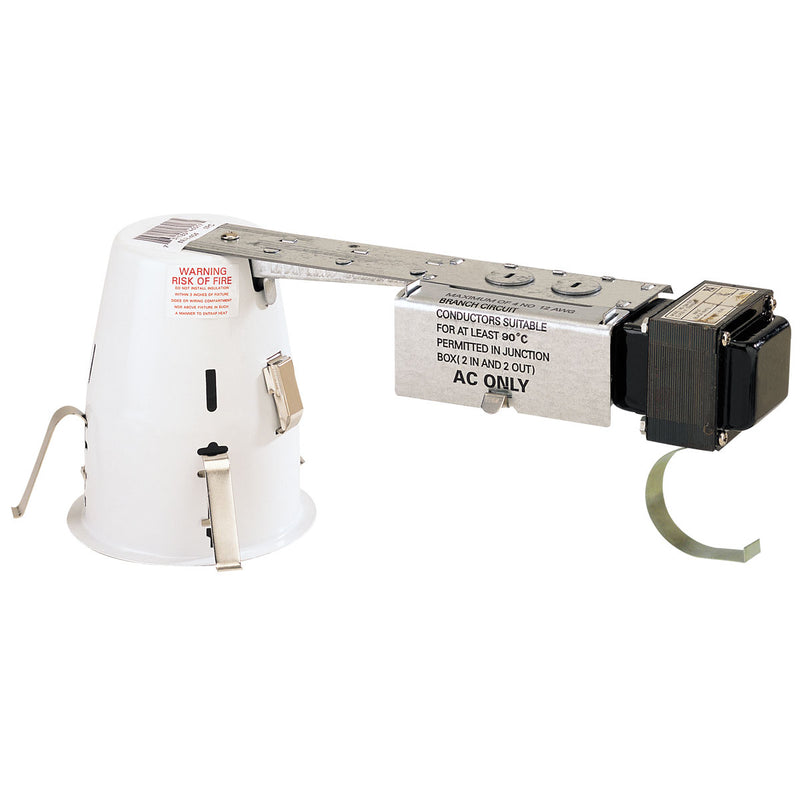 Nora Lighting NLR-404AT/1EL 4" At Low Voltage Housing,/12V Elect. Transformer, Rated For 50W, Unfinished