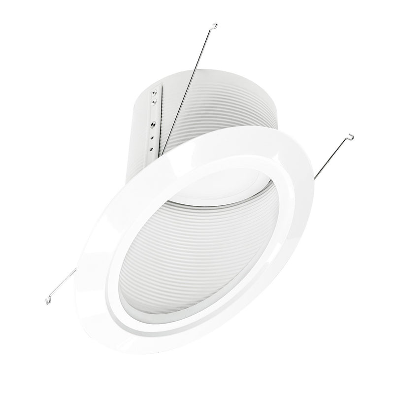 Nora Lighting NLRS-6S12L130W LED Baffle Trim, White Baffle / White Flange