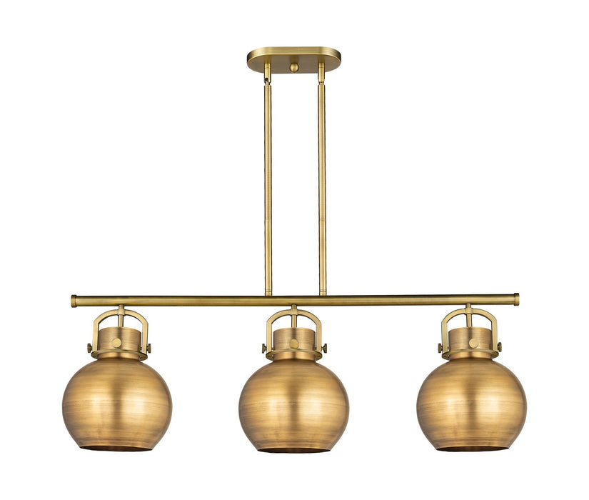Innovations 410-3I-BB-M410-10BB Three Light Island Pendant, Brushed Brass