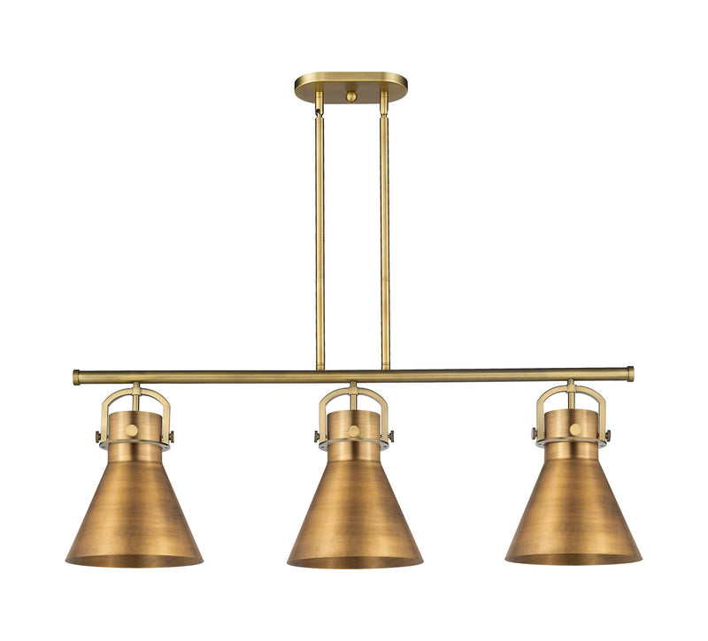 Innovations 410-3I-BB-M411-10BB Three Light Island Pendant, Brushed Brass
