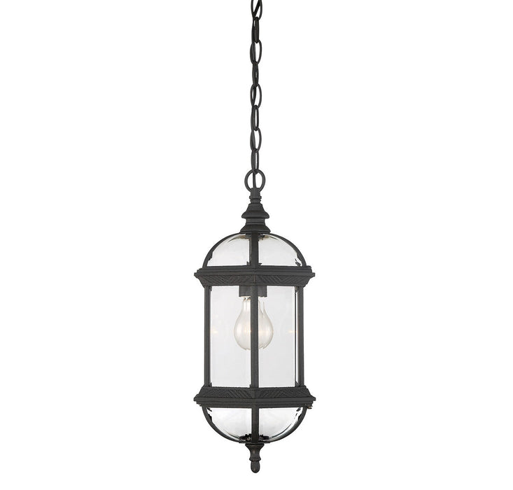 Savoy House 5-0631-BK One Light Hanging Lantern, Textured Black