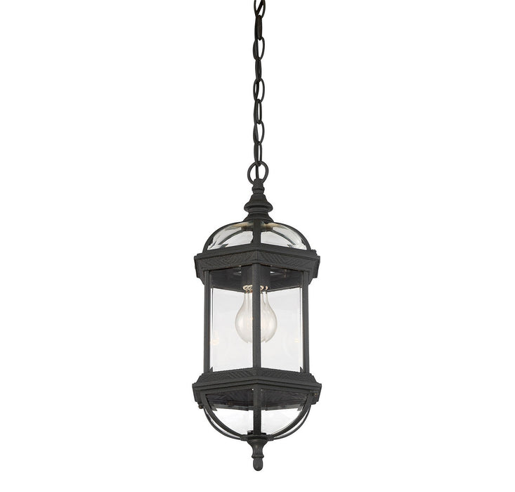 Savoy House 5-0631-BK One Light Hanging Lantern, Textured Black