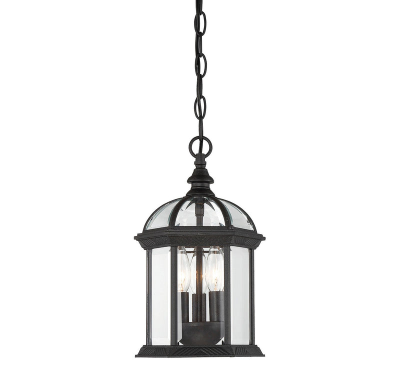 Savoy House 5-0635-BK Three Light Hanging Lantern, Textured Black