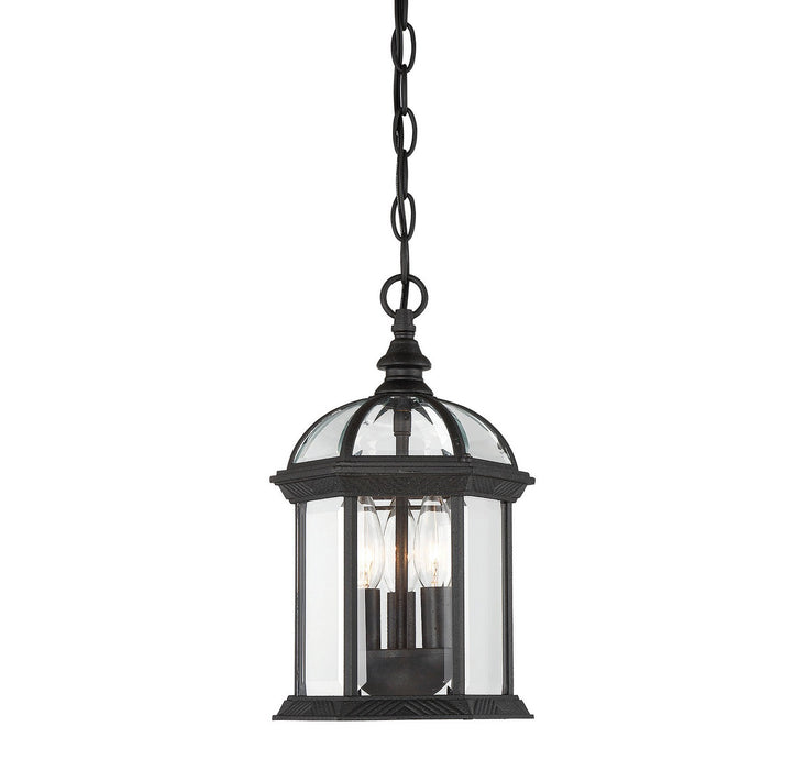 Savoy House 5-0635-BK Three Light Hanging Lantern, Textured Black