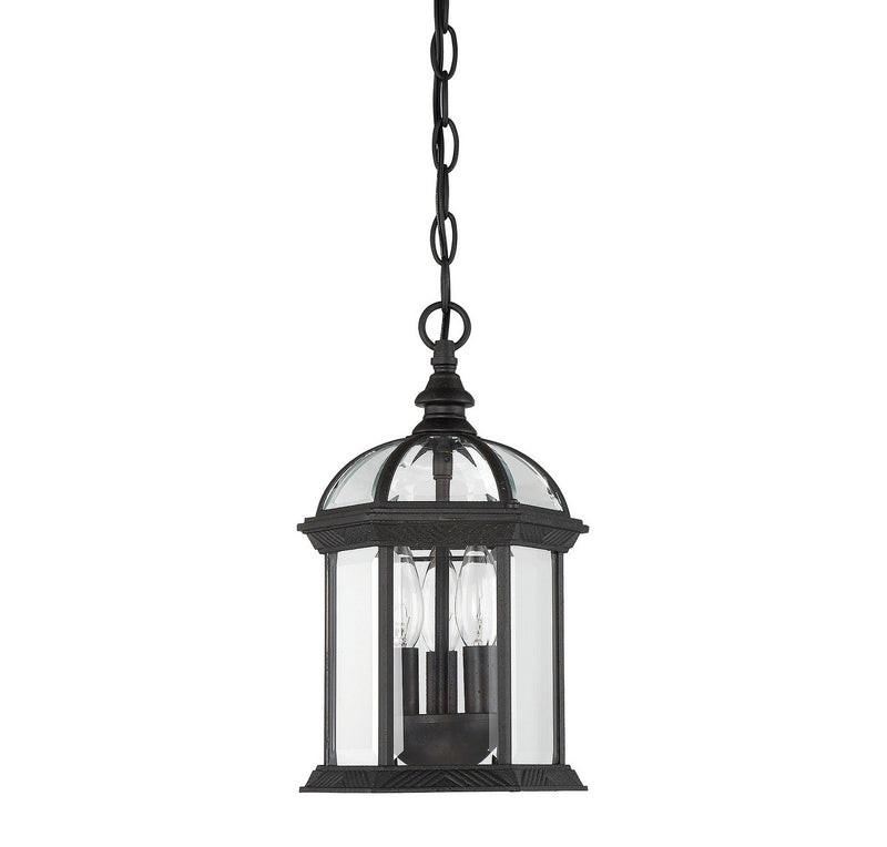 Savoy House 5-0635-BK Three Light Hanging Lantern, Textured Black