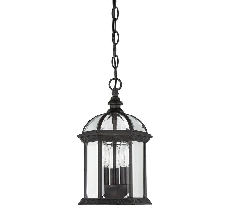 Savoy House 5-0635-BK Three Light Hanging Lantern, Textured Black