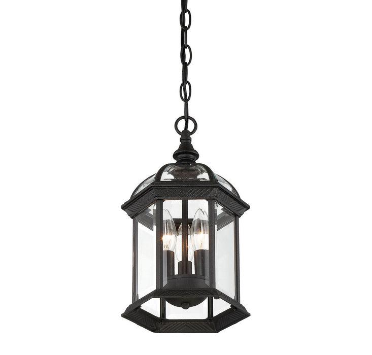 Savoy House 5-0635-BK Three Light Hanging Lantern, Textured Black