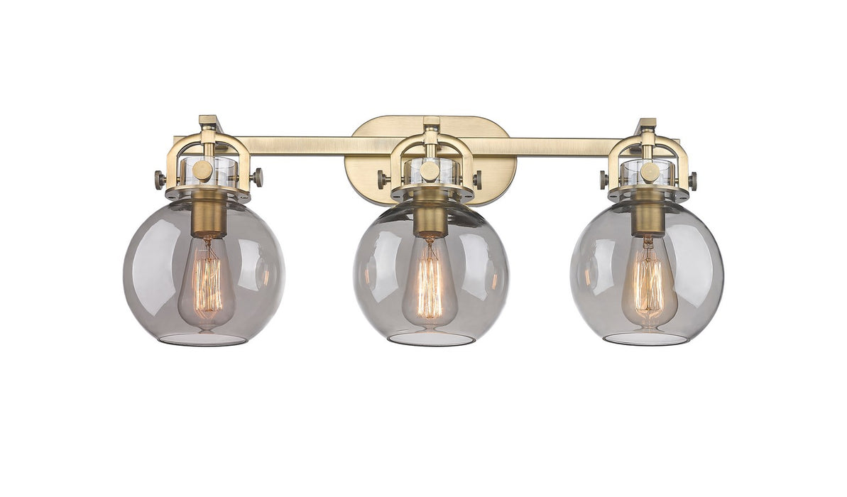 Innovations 410-3W-BB-G410-7SM Three Light Bath Vanity, Brushed Brass