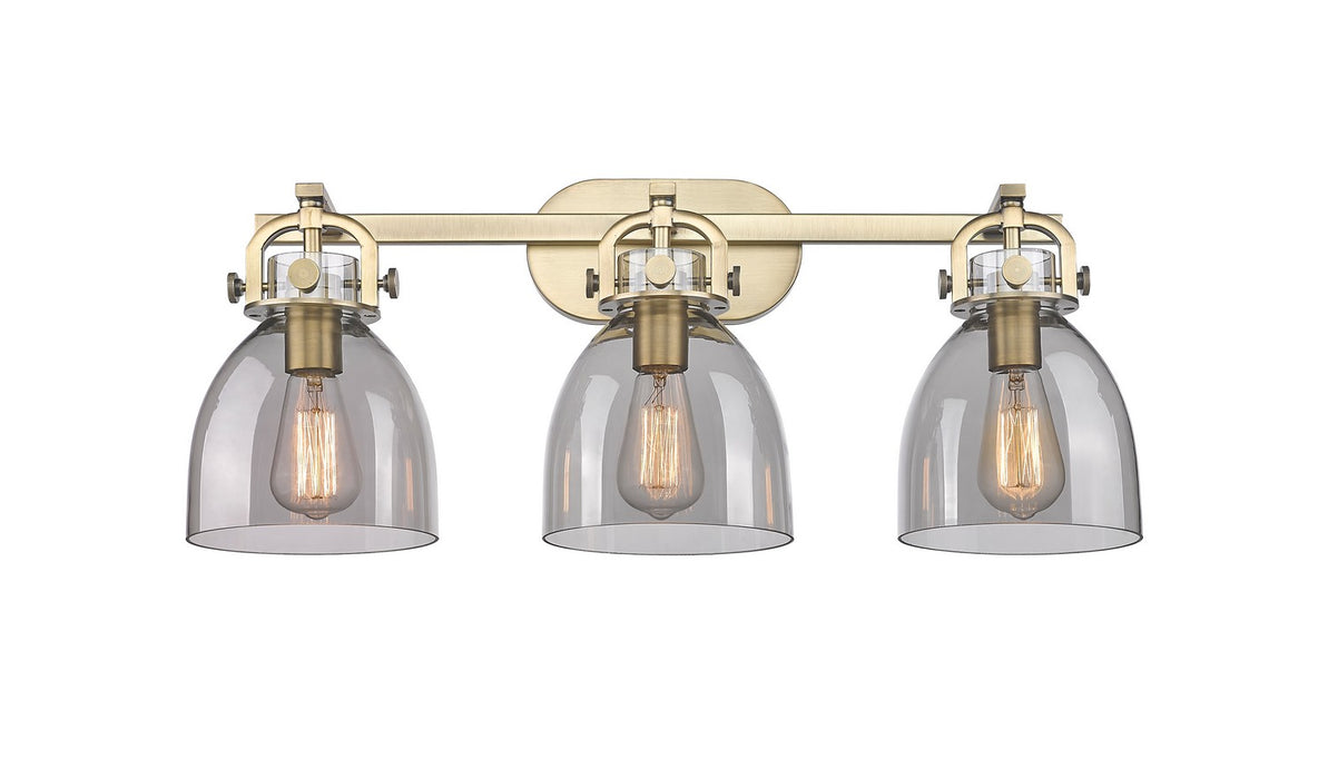 Innovations 410-3W-BB-G412-7SM Three Light Bath Vanity, Brushed Brass