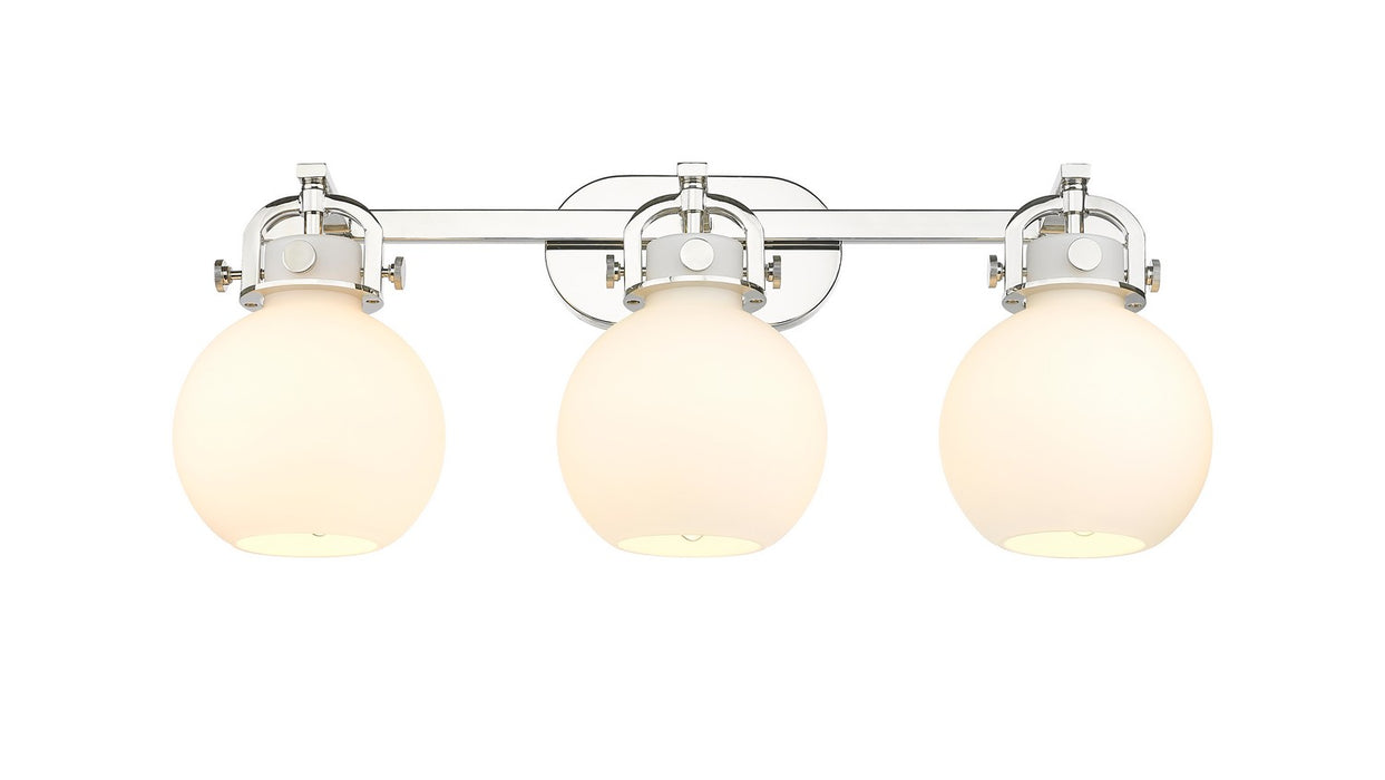 Innovations 410-3W-PN-G410-7WH Three Light Bath Vanity, Polished Nickel
