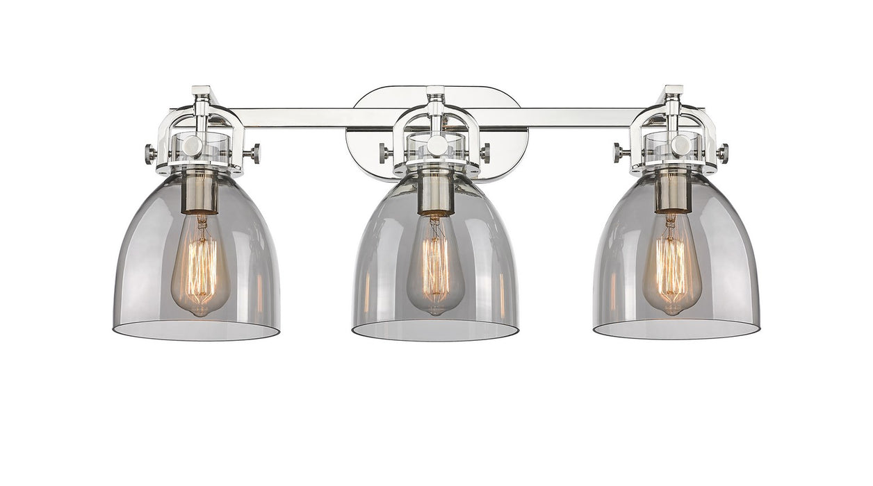 Innovations 410-3W-PN-G412-7SM Three Light Bath Vanity, Polished Nickel