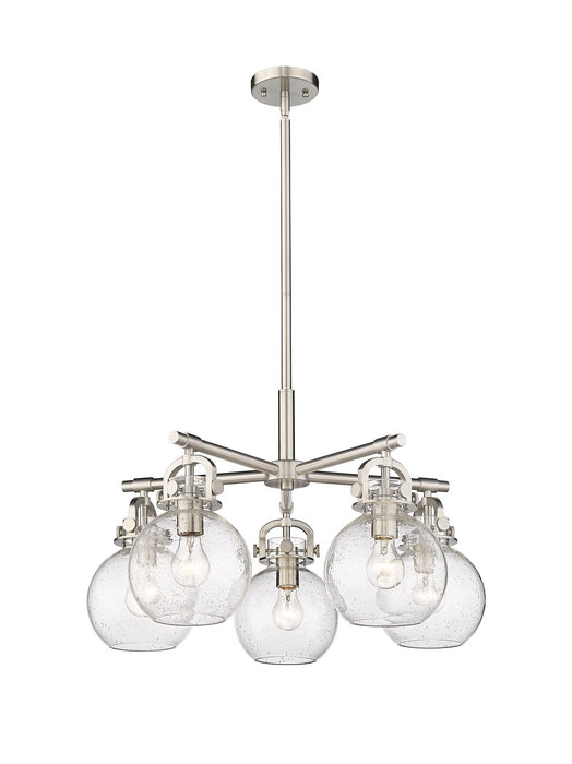 Innovations 410-5CR-SN-G410-7SDY Five Light Chandelier, Satin Nickel
