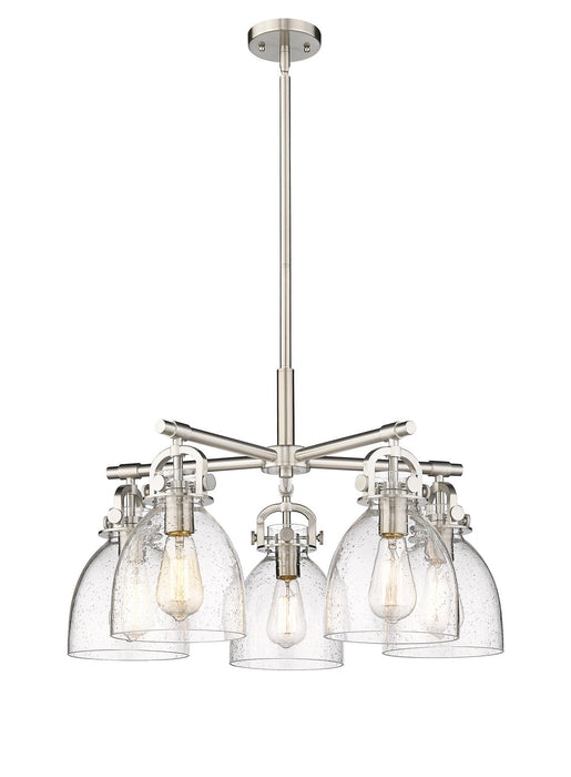 Innovations 410-5CR-SN-G412-7SDY Five Light Chandelier, Satin Nickel