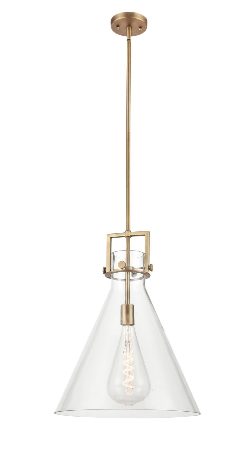 Innovations 411-1SL-BB-G411-16CL One Light Pendant, Brushed Brass
