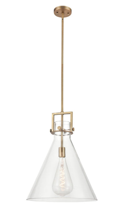 Innovations 411-1SL-BB-G411-16CL One Light Pendant, Brushed Brass