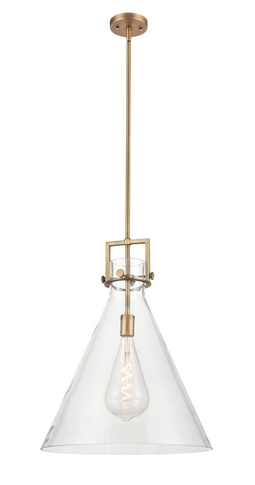 Innovations 411-1SL-BB-G411-18CL One Light Pendant, Brushed Brass