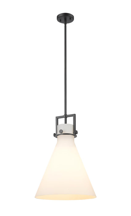 Innovations 411-1SL-BK-G411-14WH One Light Pendant, Matte Black