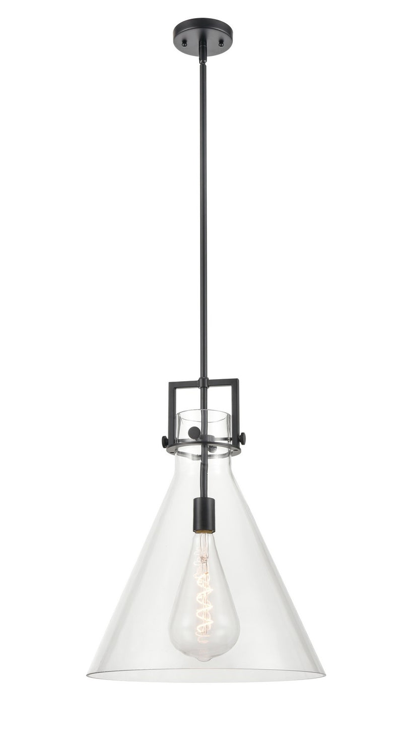 Innovations 411-1SL-BK-G411-16CL One Light Pendant, Matte Black