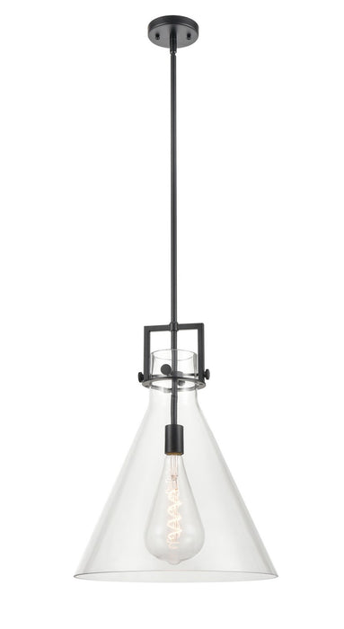Innovations 411-1SL-BK-G411-16CL One Light Pendant, Matte Black