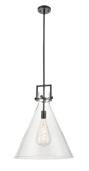 Innovations 411-1SL-BK-G411-18CL One Light Pendant, Matte Black