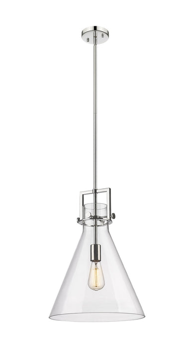 Innovations 411-1SL-PN-G411-14CL One Light Pendant, Polished Nickel