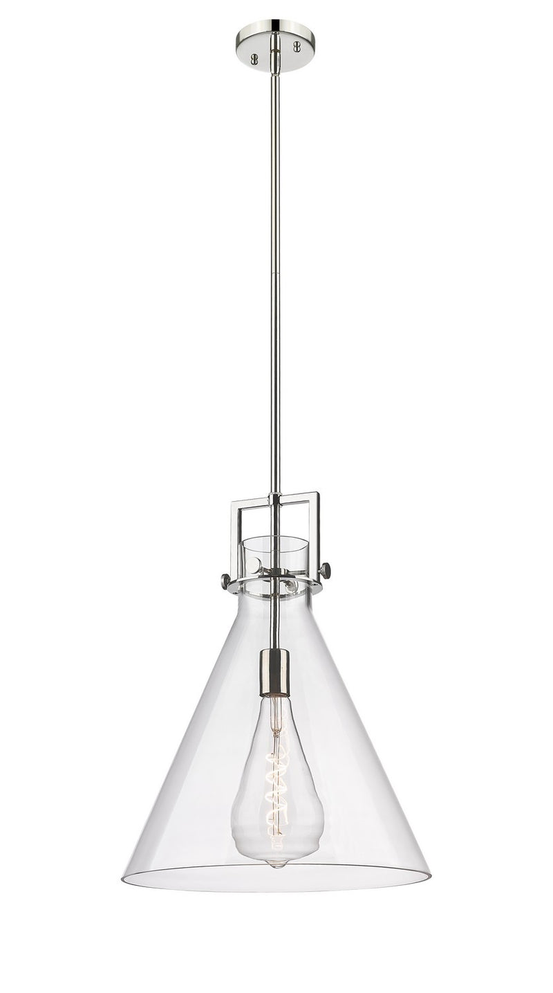 Innovations 411-1SL-PN-G411-16CL One Light Pendant, Polished Nickel