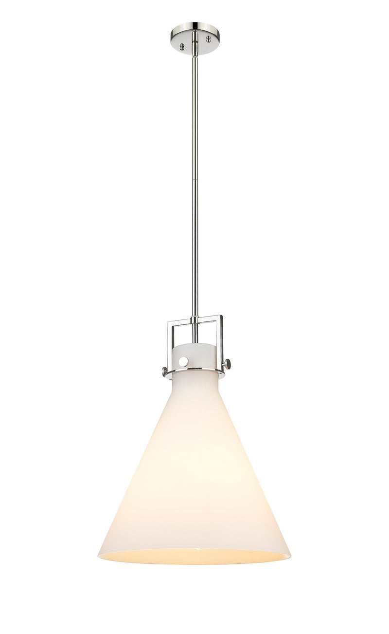 Innovations 411-1SL-PN-G411-16WH One Light Pendant, Polished Nickel