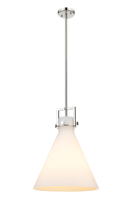 Innovations 411-1SL-PN-G411-16WH One Light Pendant, Polished Nickel