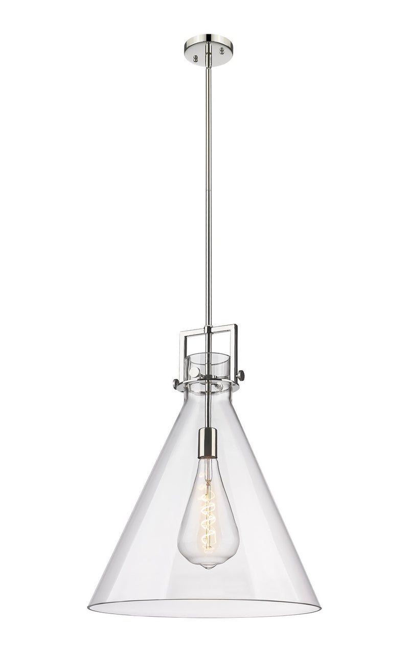 Innovations 411-1SL-PN-G411-18CL One Light Pendant, Polished Nickel