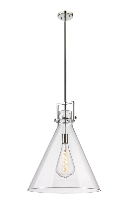 Innovations 411-1SL-PN-G411-18CL One Light Pendant, Polished Nickel