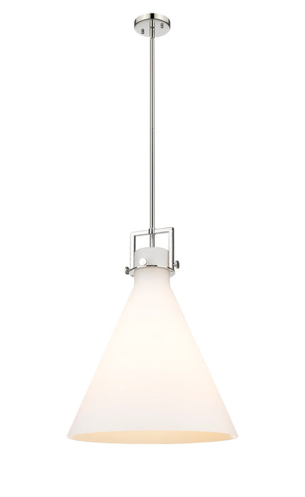 Innovations 411-1SL-PN-G411-18WH One Light Pendant, Polished Nickel