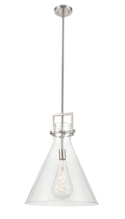 Innovations 411-1SL-SN-G411-16CL One Light Pendant, Satin Nickel