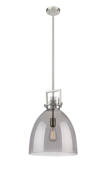 Innovations 411-1SL-SN-G412-14SM One Light Pendant, Satin Nickel