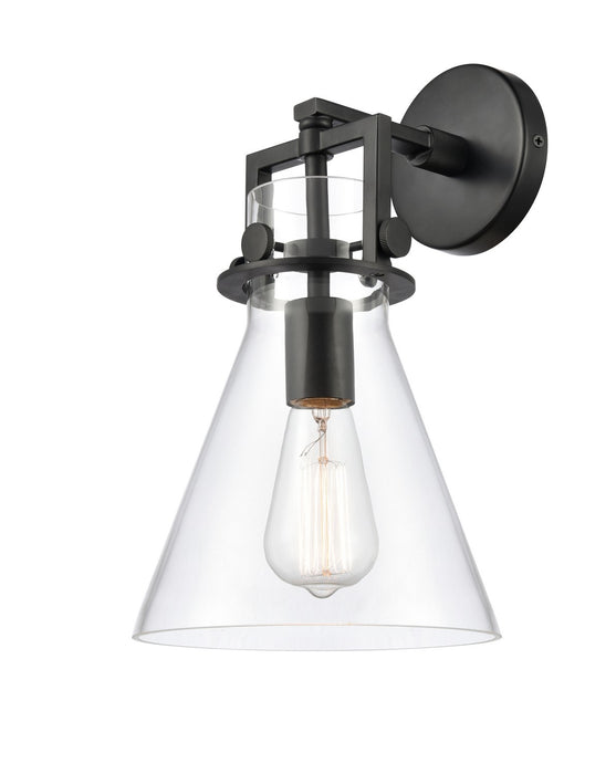 Innovations 411-1W-BK-G411-8CL One Light Wall Sconce, Matte Black