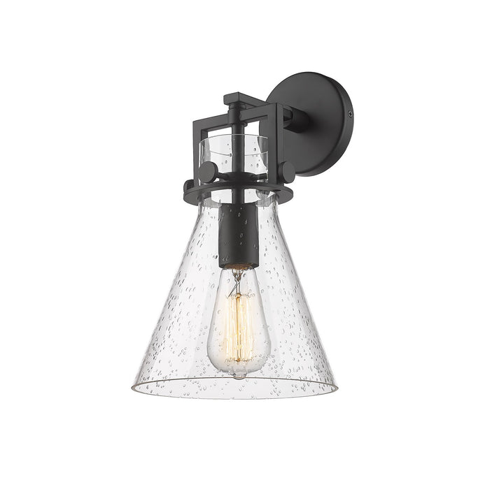 Innovations 411-1W-BK-G411-8SDY One Light Wall Sconce, Matte Black